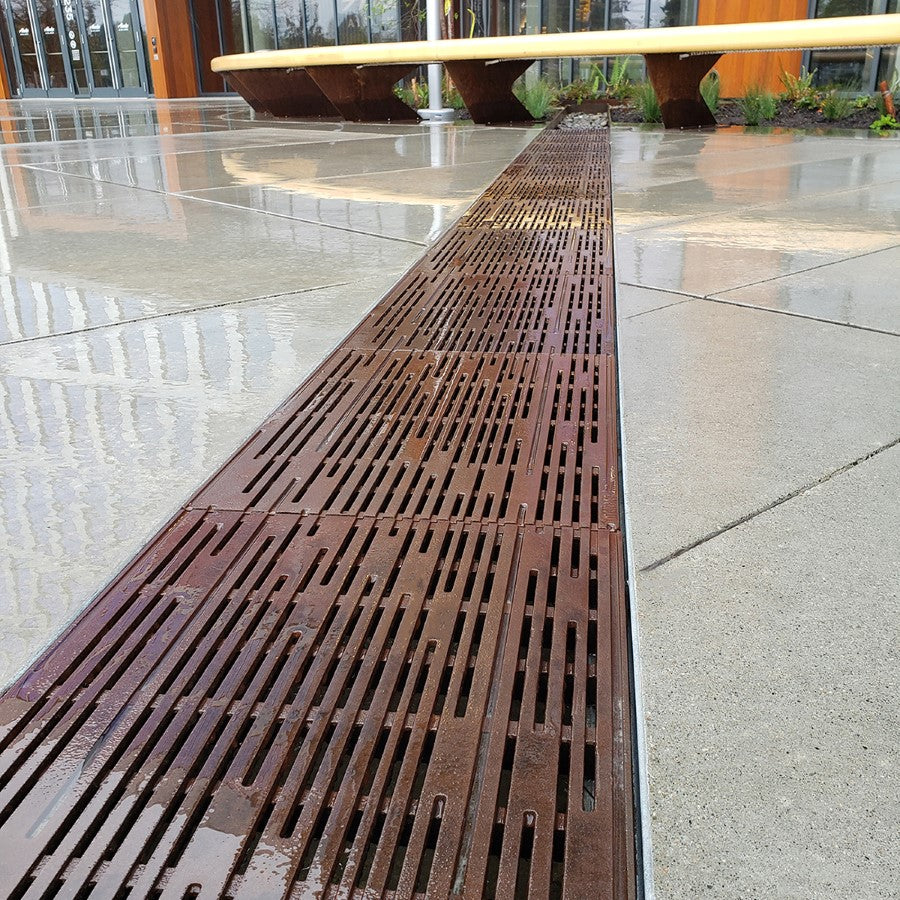 Rain Cast Iron Channel Drain Grate 602 x 452mm Heel Proof (24 x 18 Inch)