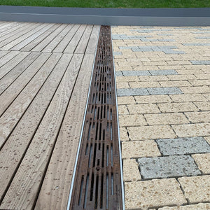 Rain Cast Iron Channel Drain Grate 608 x 149mm Heel Proof (24 x 6 Inch)
