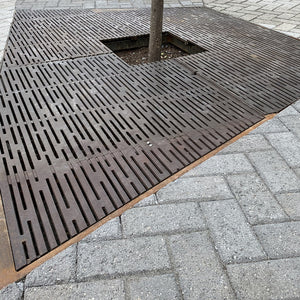 Rain Cast Ductile Iron Square Tree Grate 1826mm Heel Proof (72 Inch)