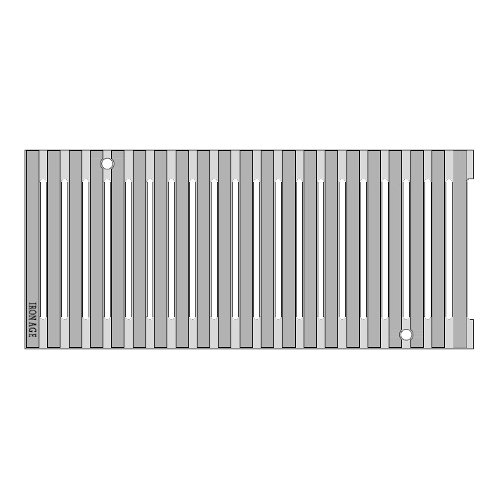 Regular Joe Cast Iron Channel Drain Grate 508 x 225mm Heel Proof (20 x 9 Inch)