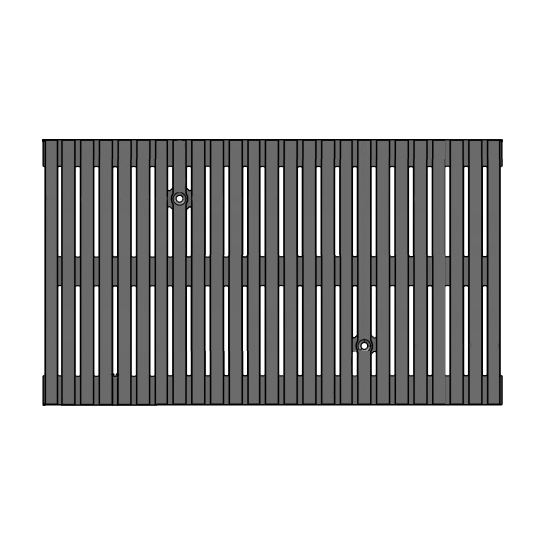 Regular Joe Cast Iron Channel Drain Grate 608 x 352mm Heel Proof (24 x 14 Inch)