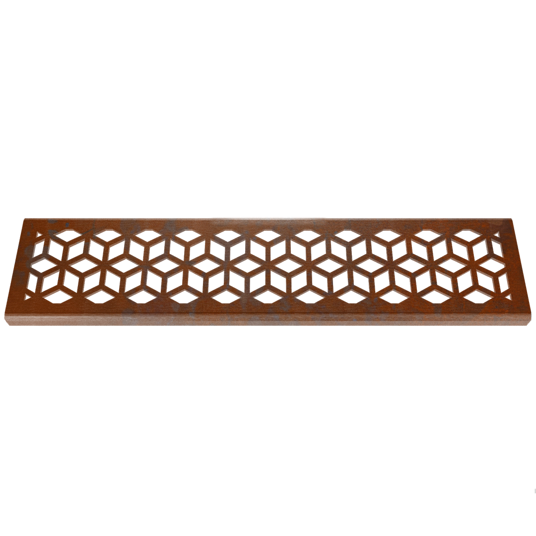 Rubix Corten Steel Channel Drain Grate 75 x 913mm (3 Inch)