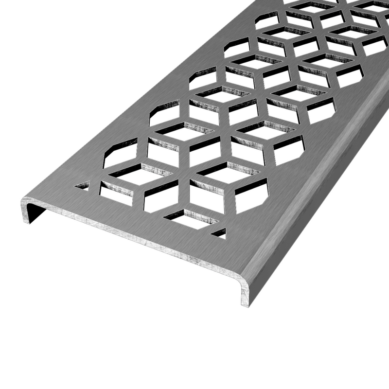 Rubix 304 Stainless Steel Channel Drain Grate 75 x 913mm (3 Inch)