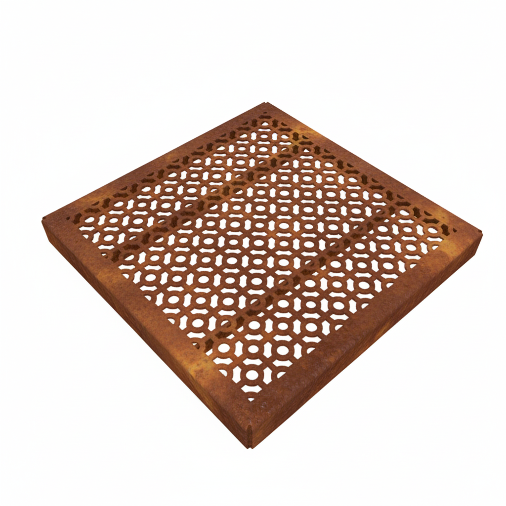 Oxo Corten Steel Square Gully Cover (300 x 300mm)