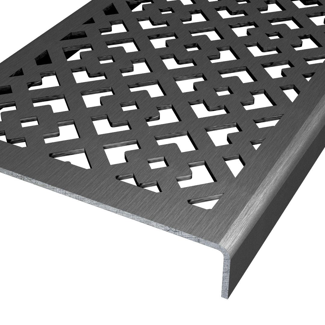 Oblique 304 Stainless Steel Channel Drain Grate 125 x 1000mm (5 Inch)