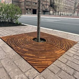 Spin Cast Ductile Iron Square Tree Grate 1216mm Heel Proof (48 Inch)