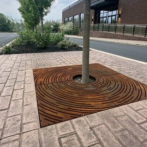 Spin Cast Ductile Iron Square Tree Grate 1216mm Heel Proof (48 Inch)