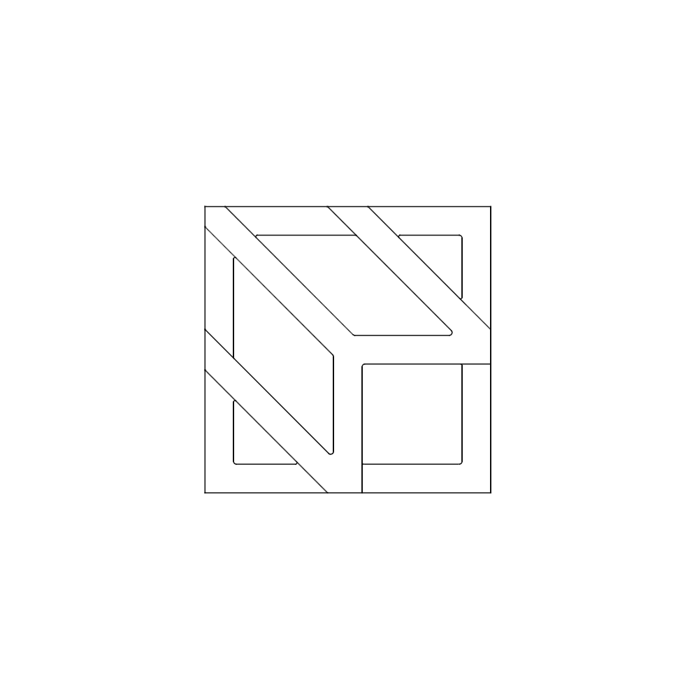 Tessera Jonite Stone Breeze Block 200 x 200mm (8 x 8 Inch) - Design A