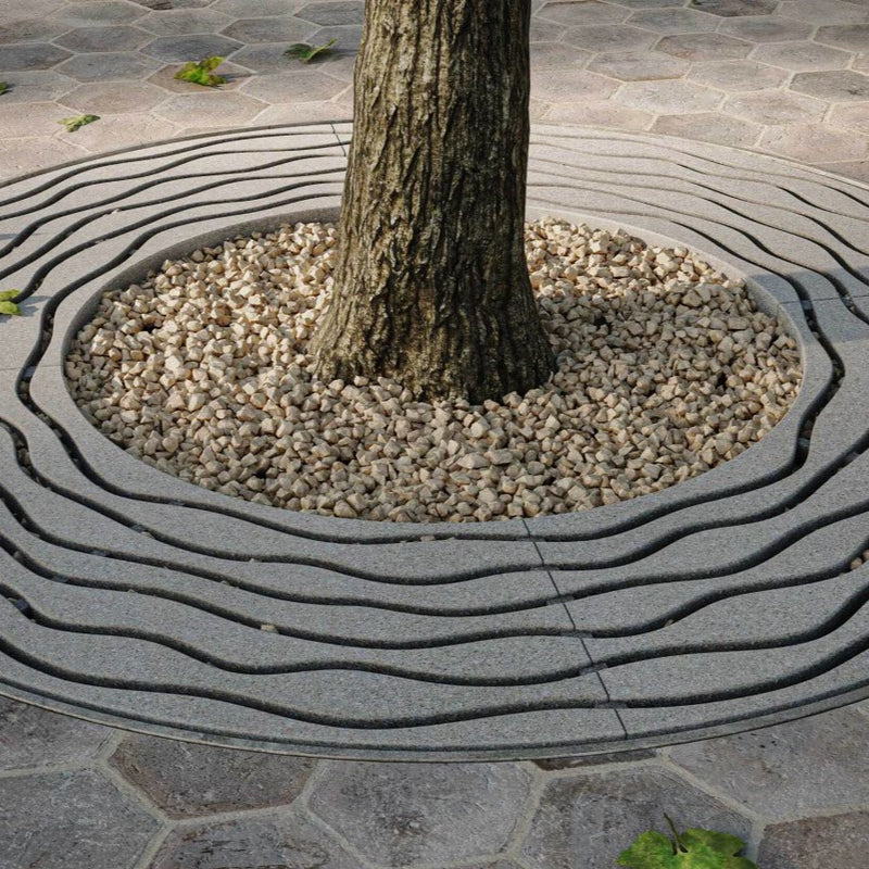 Flusso Jonite Stone Round Tree Grate 2000mm Diameter (79 Inch)