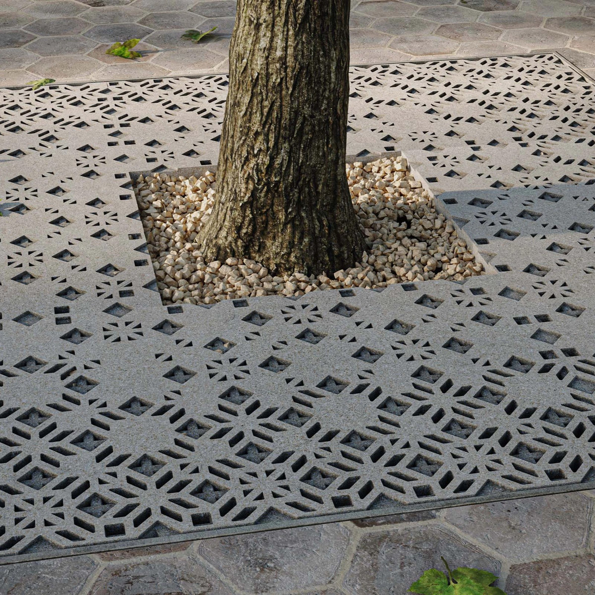 Tessera Jonite Stone Square Tree Grate 1500mm (59 Inch)
