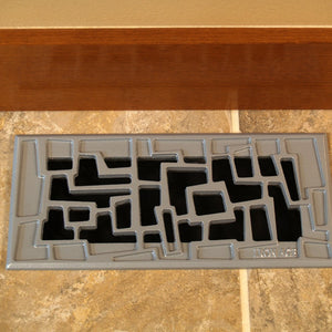 Tenino Cast Iron Floor Register Grate 251 x 99mm (10 x 4 Inch)