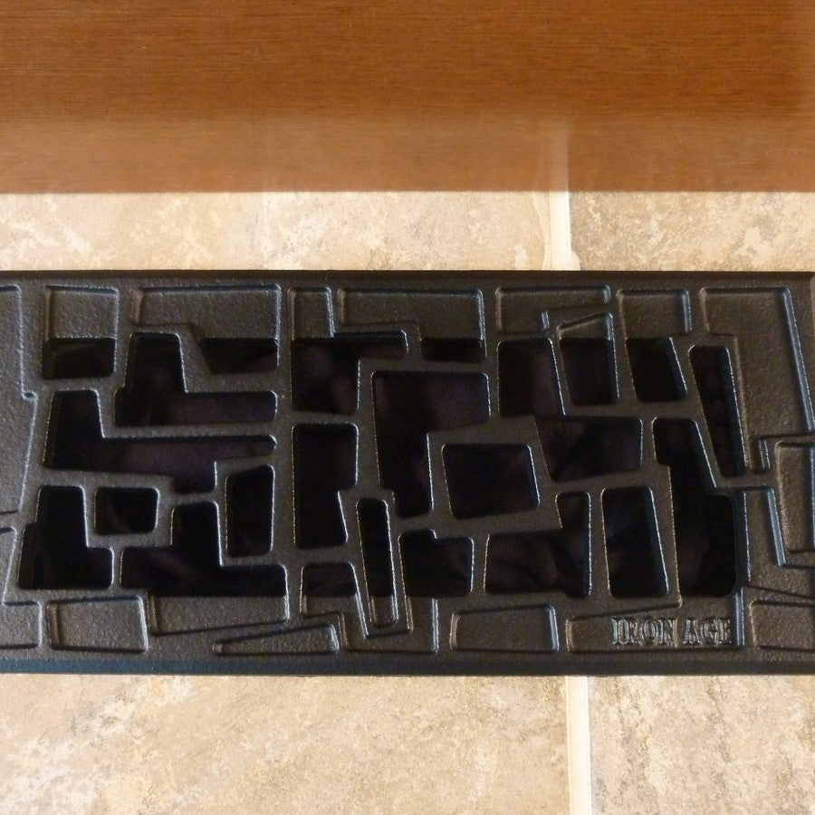 Tenino Cast Iron Floor Register Grate 251 x 99mm (10 x 4 Inch)