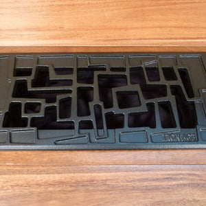 Tenino Cast Iron Floor Register Grate 251 x 99mm (10 x 4 Inch)