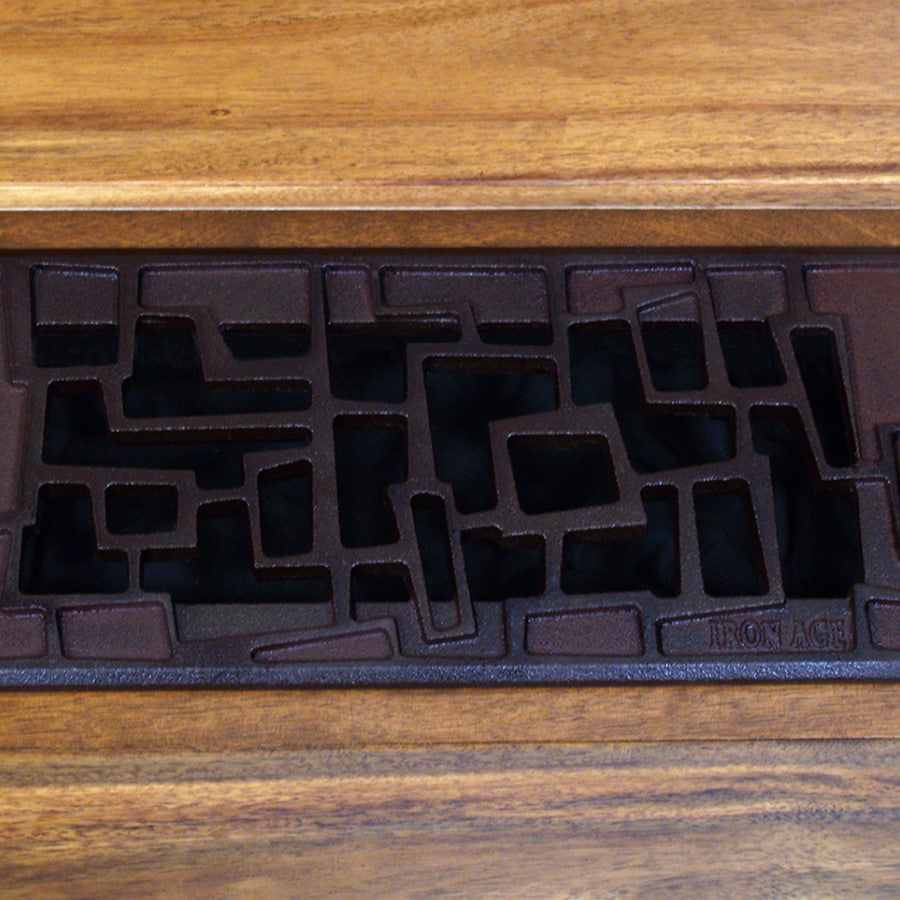 Tenino Cast Iron Floor Register Grate 251 x 99mm (10 x 4 Inch)