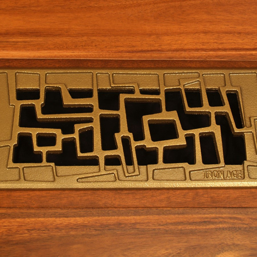 Tenino Cast Iron Floor Register Grate 251 x 99mm (10 x 4 Inch)