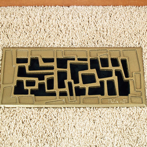 Tenino Cast Iron Floor Register Grate 251 x 99mm (10 x 4 Inch)