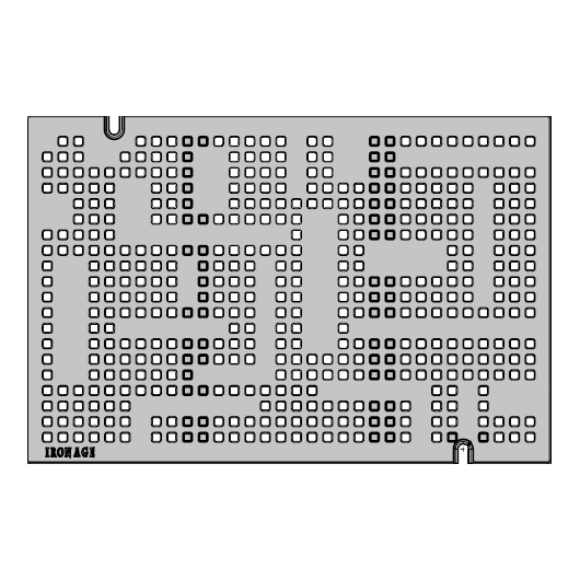 Urban Rhythms Cast Iron Channel Drain Grate 454 x 302mm Heel Proof (18 x 12 Inch)