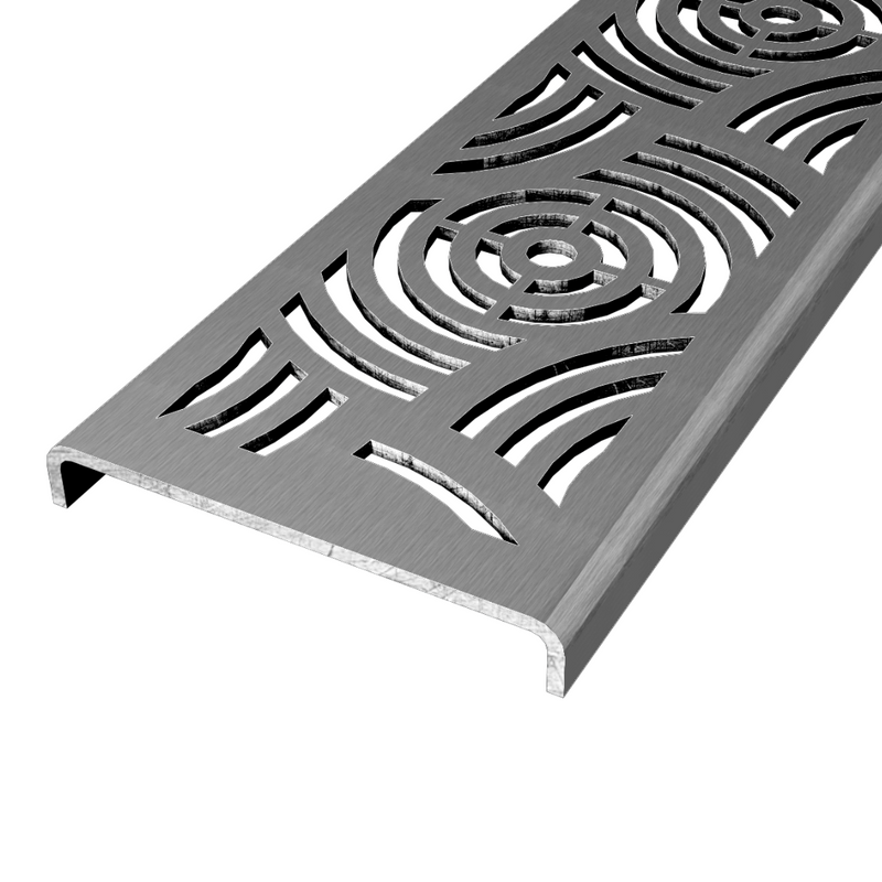 Waves 304 Stainless Steel Channel Drain Grate 75 x 913mm (3 Inch)