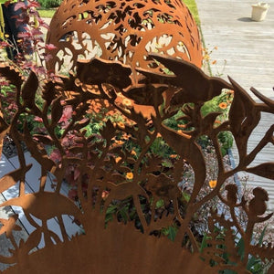 Wildflower Mild Steel Fire Pit Sphere