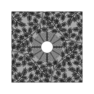 Locust Cast Iron Square Tree Grate 1826mm (72 Inch)