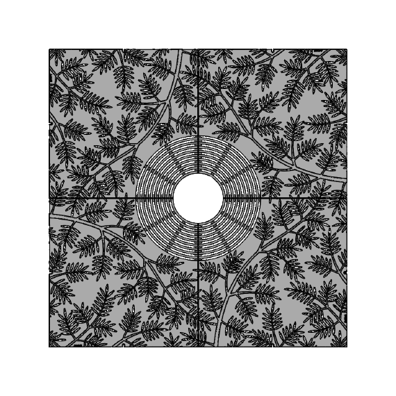 Locust Cast Iron Square Tree Grate 1826mm (72 Inch)