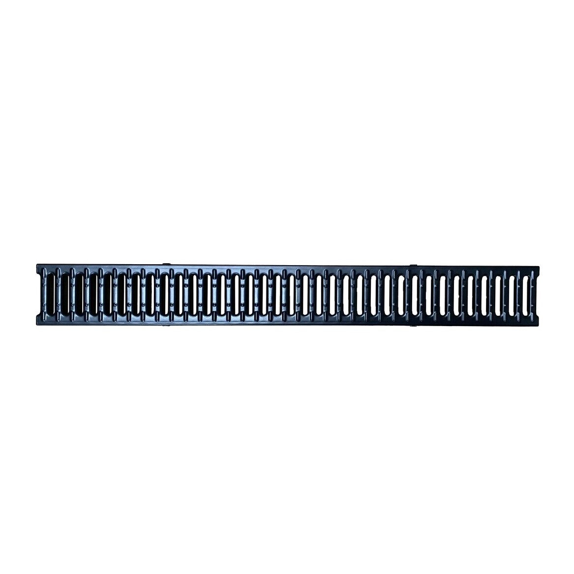 Black Powder Coated Galvanised Steel Channel Drain Grate 125mm x 1000mm (5 Inch)