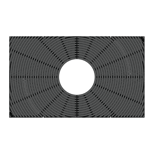 Bullseye Cast Ductile Iron Tree Grate 1521 x 911mm Heel Proof (60 x 36 Inch)