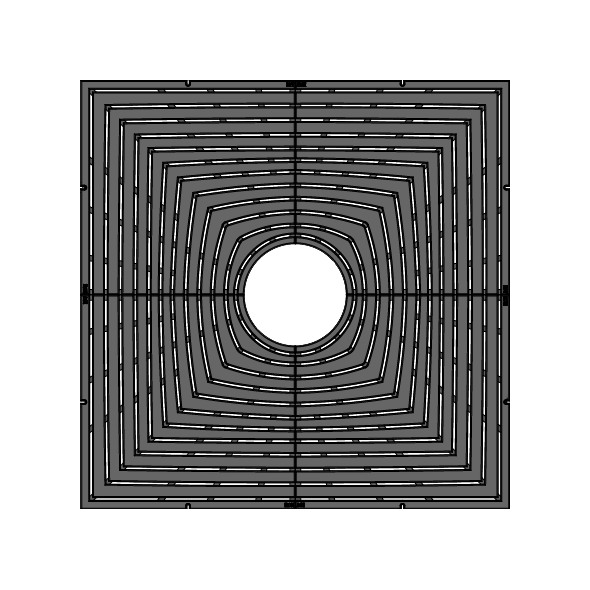 Divisadero Cast Ductile Iron Square Tree Grate 1521mm (60 Inch)