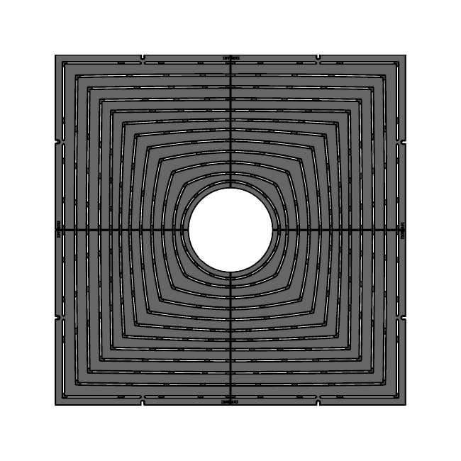 Divisadero Cast Iron Square Tree Grate 1521mm Heel Proof (60 Inch)