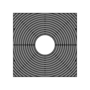Bullseye Cast Aluminium Square Tree Grate 988mm Heel Proof (39 Inch)