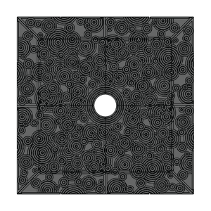 Oblio Cast Ductile Iron Square Tree Grate 2435mm Heel Proof (96 Inch)