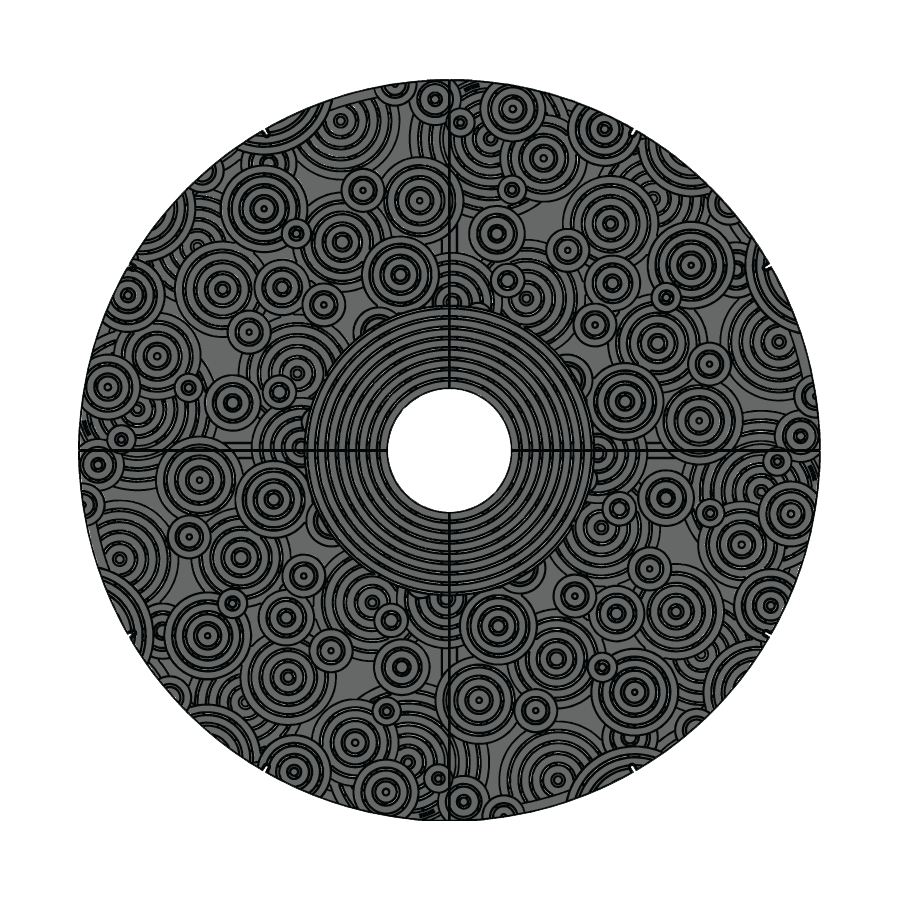 Oblio Cast Ductile Iron Round Tree Grate 1826mm Heel Proof (72 Inch)