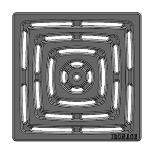 Divisadero Cast Iron Square Gully Cover 148mm Heel Proof (6 Inch)