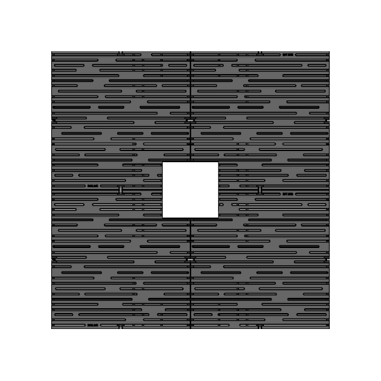 Rain Cast Ductile Iron Square Tree Grate 1521mm Heel Proof (60 Inch)