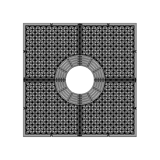 Interlaken Cast Iron Square Tree Grate 1216mm (48 Inch)