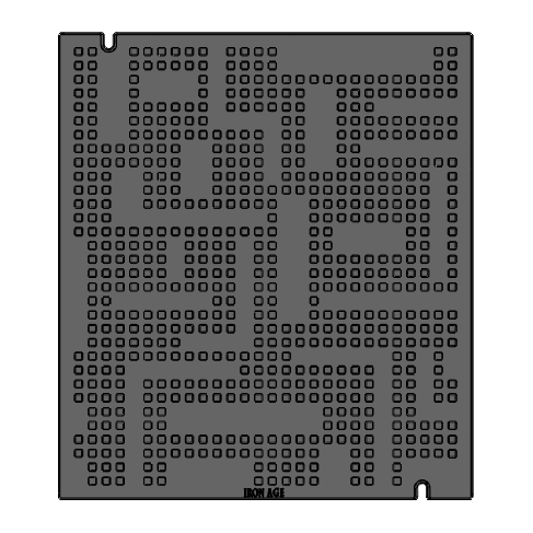 Urban Rhythms Cast Iron Channel Drain Grate 454 x 403mm (18 x 16 Inch)
