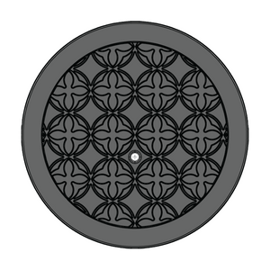 Quatrefoil Access Cast Iron Round Gully Cover 267mm (10 Inch)