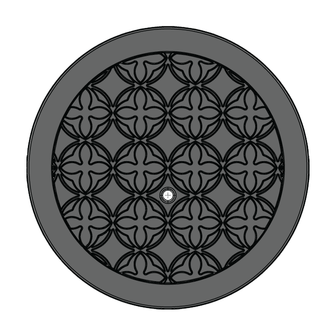 Quatrefoil Access Cast Iron Round Gully Cover 267mm (10 Inch)