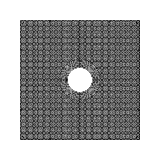 Interlaken Cast Iron Square Tree Grate 1524mm Heel Proof (60 Inch)