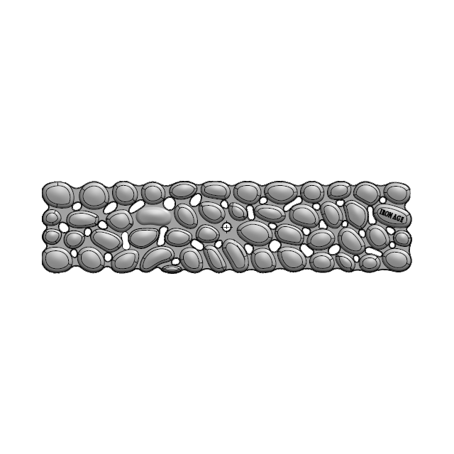 River Rock Cast Iron Channel Drain Grate 494 x 125mm (20 x 5 Inch)