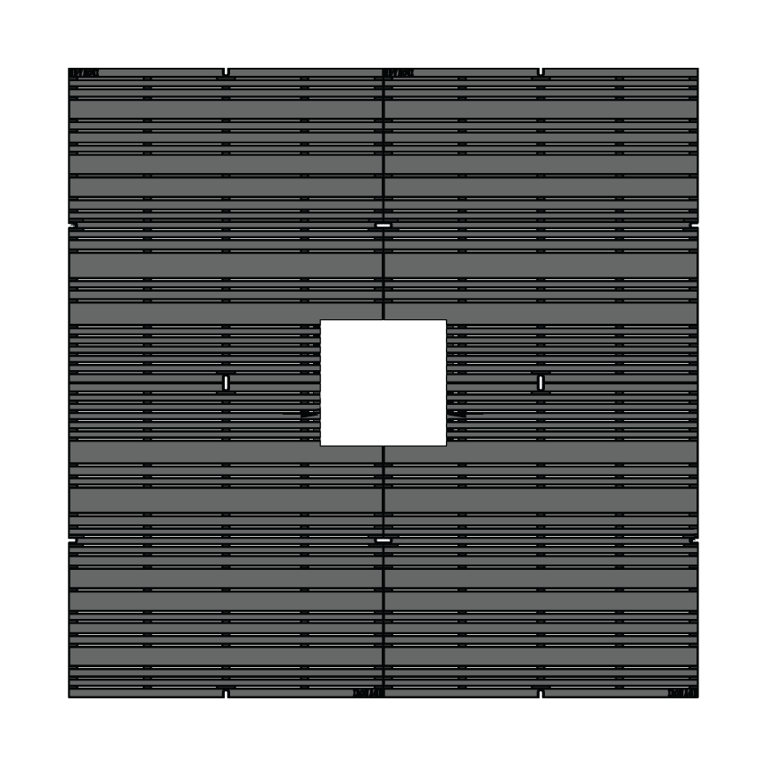 Madras Cast Iron Square Tree Grate 1521mm Heel Proof (60 Inch)