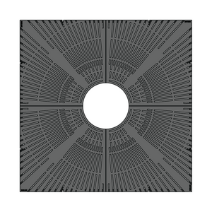 Sonoma Cast Ductile Iron Square Tree Grate 1521mm Heel Proof (60 Inch)