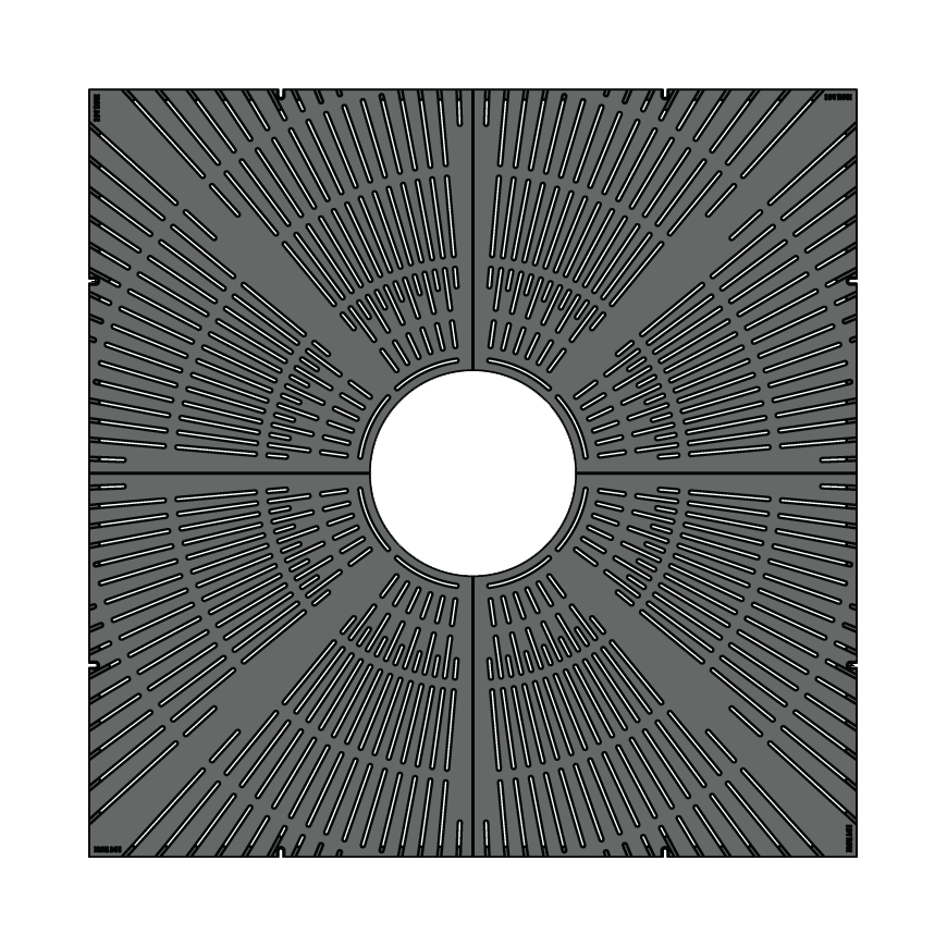 Sonoma Cast Ductile Iron Square Tree Grate 1521mm Heel Proof (60 Inch)