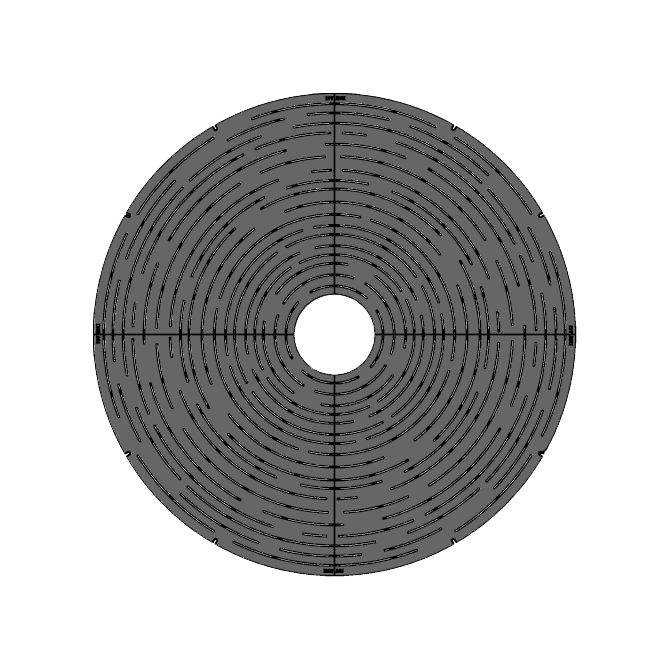Spin Cast Iron Round Tree Grate 1826mm Heel Proof (72 Inch)