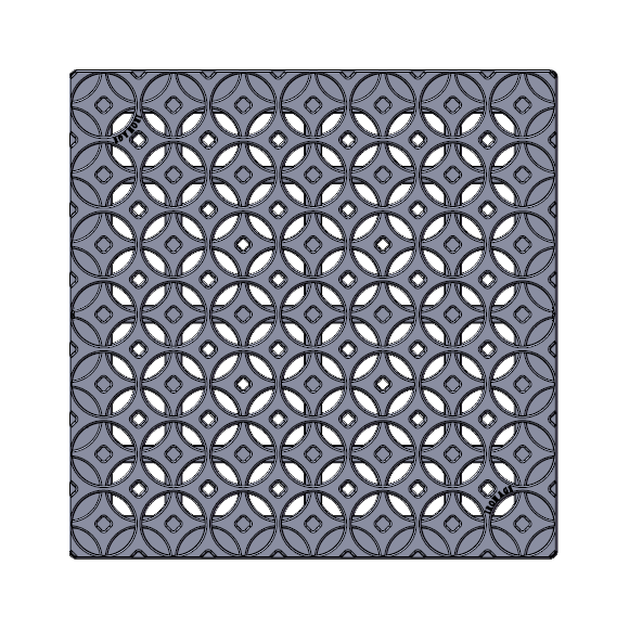 Interlaken Cast Iron Square Gully Cover 426mm (17 Inch)