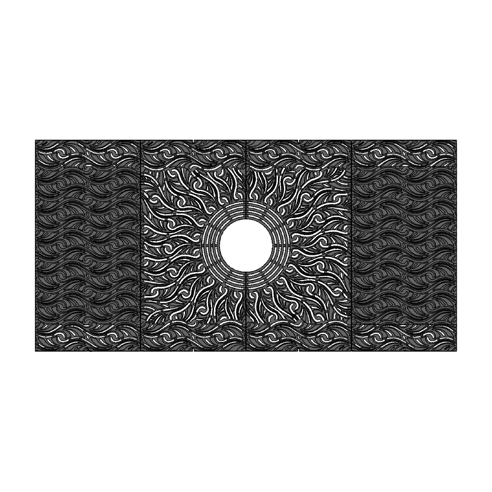 Minnione Cast Iron Tree Grate 2435 x 1216mm (96 x 48 Inch)