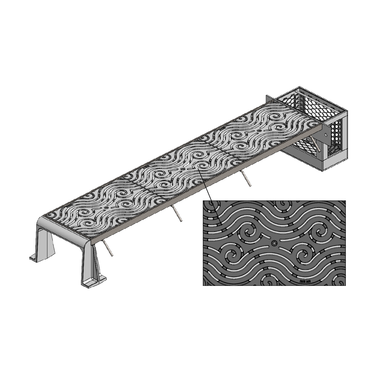 Argo Curb Inlet System Cast Iron SuDS Enhancement 305mm Heel Proof (12 Inch)