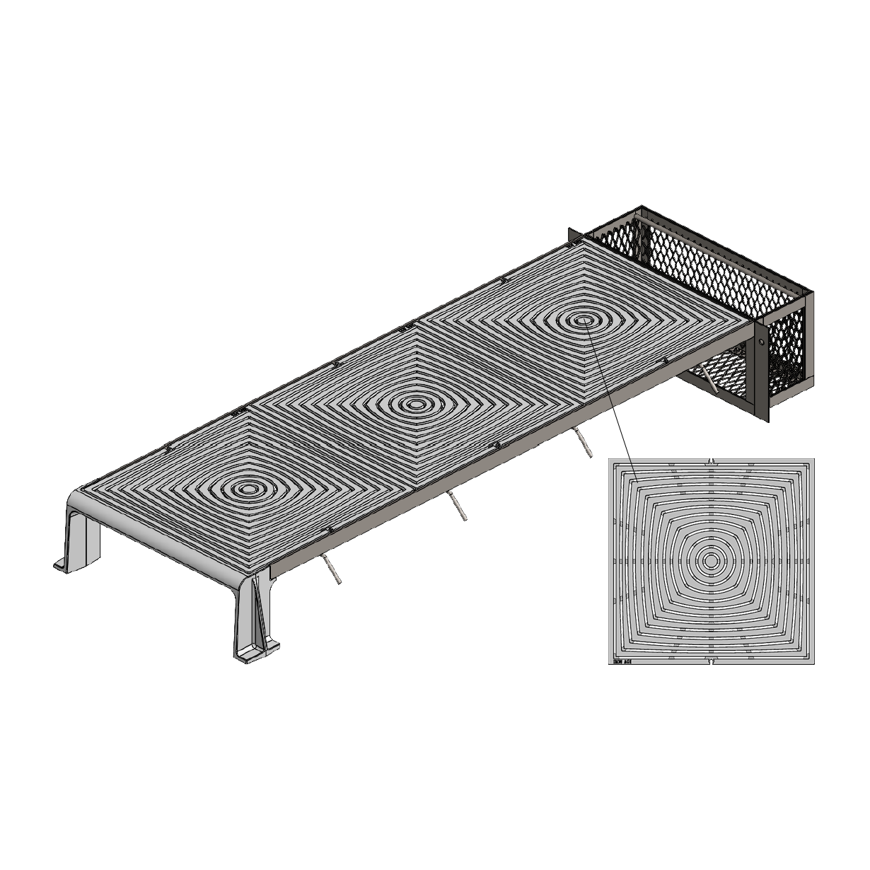 Divisadero Curb Inlet System Cast Ductile Iron SuDS Enhancement 610mm Heel Proof (24 Inch)