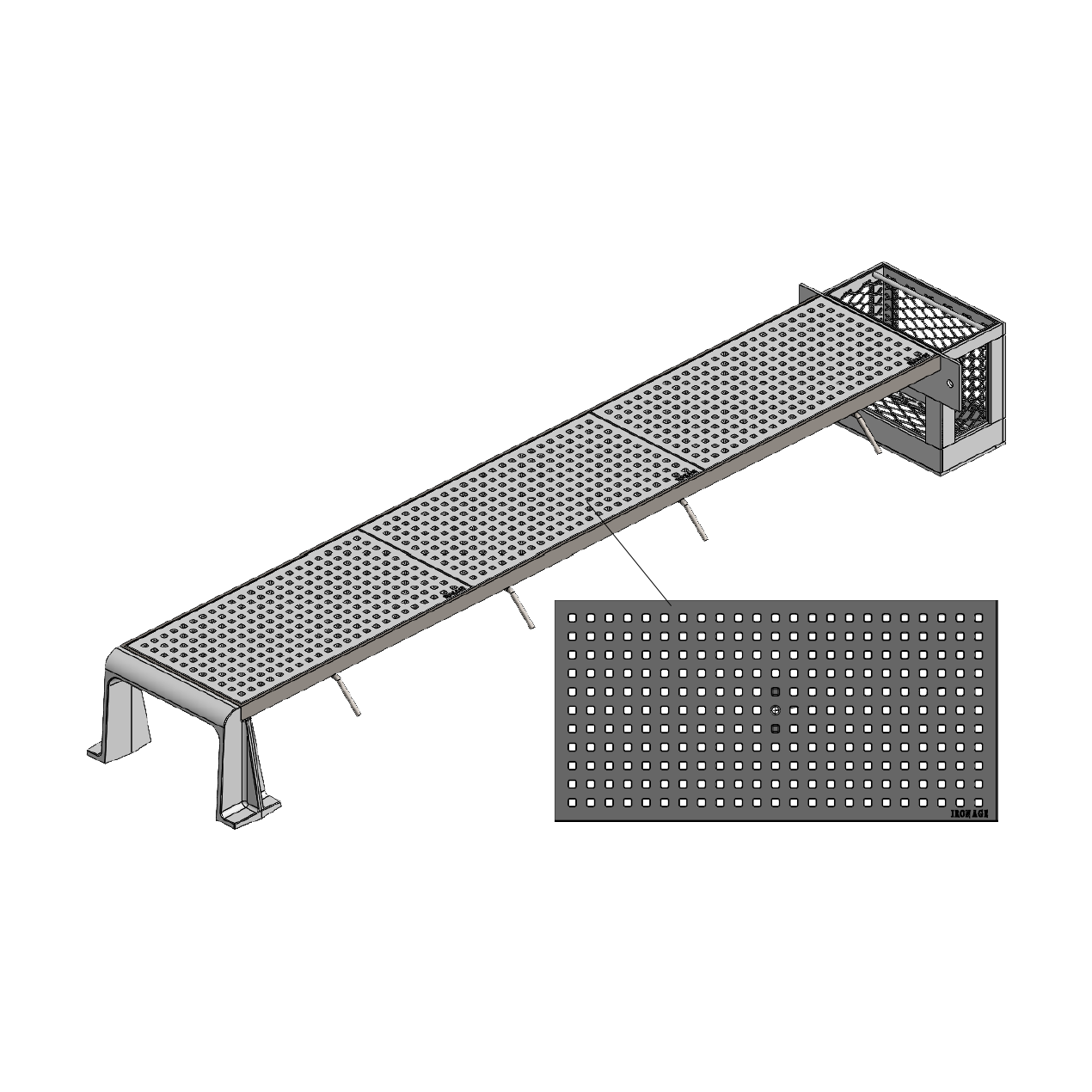 Grid Curb Inlet System Cast Ductile Iron SuDS Enhancement 305mm (12 Inch)