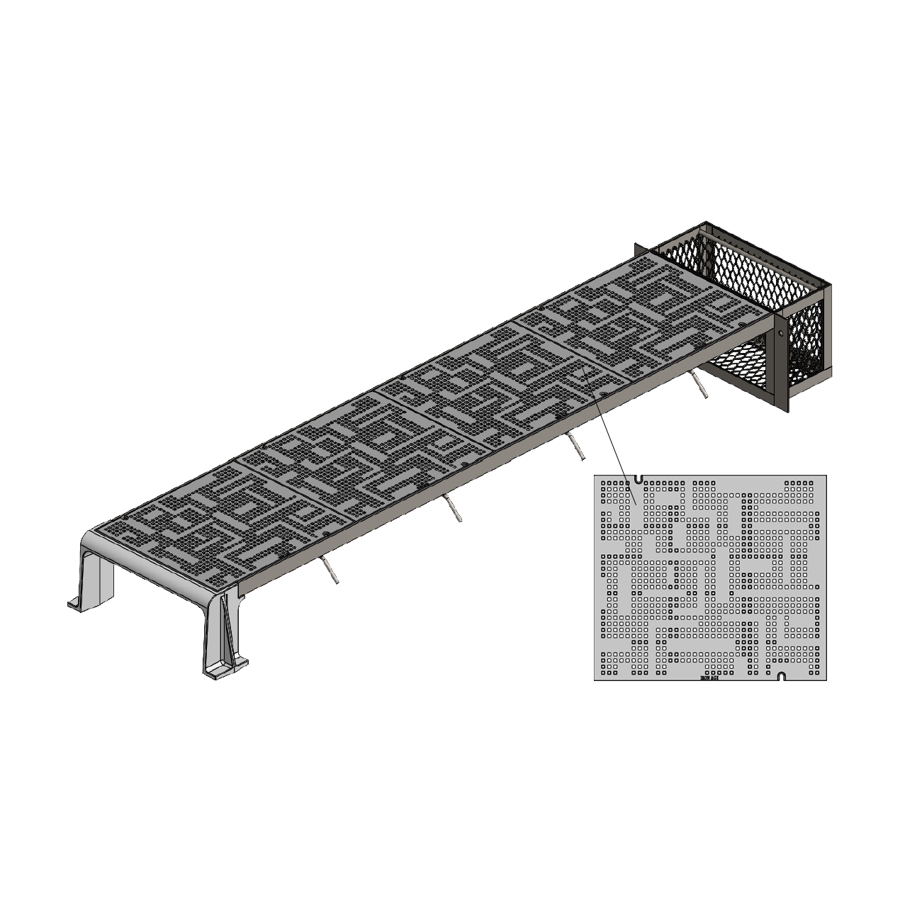 Urban Rhythms Curb Inlet System Cast Ductile Iron SuDS Enhancement 457mm Heel Proof (18 Inch)